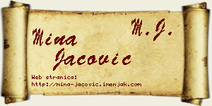 Mina Jačović vizit kartica